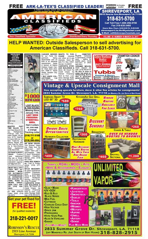 american classifieds shreveport la